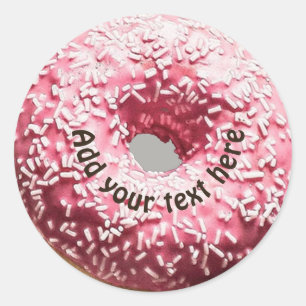 Sticker Rond Bouillie réaliste avec glaçage et arrosage roses