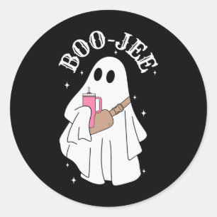Sticker Rond Boujee Boo-jee Cute Ghost Saison Éffrayante Hallow