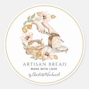 Sticker Rond Boulanger fait avec amour 
