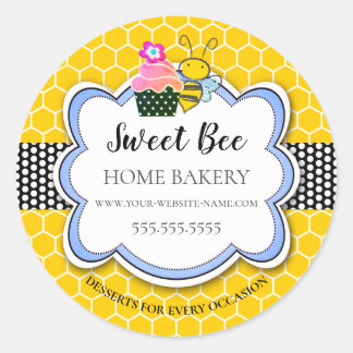 Sticker Rond Boulangerie à gâteau au miel sucré Boulangerie cla