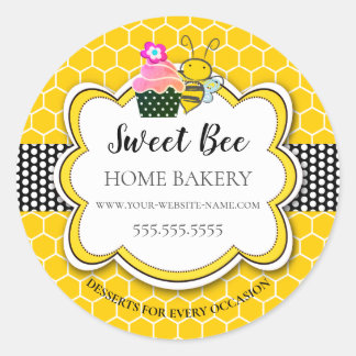 Sticker Rond Boulangerie à gâteau au miel sucré Boulangerie cla
