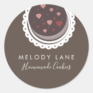 Sticker Rond Boulangerie Biscuits Cookies Maison Dessinée Class