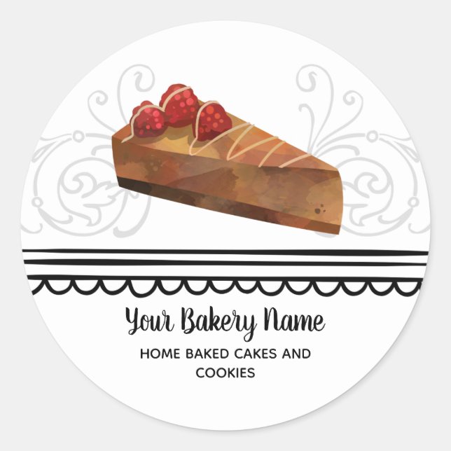 Sticker Rond Boulangerie Business Dessert Emballage Produit (Devant)
