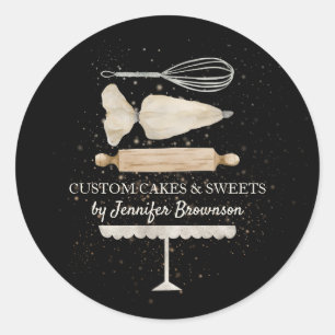 Sticker Rond Boulangerie chef cuisinier entreprise personnalisé