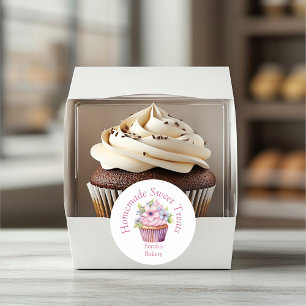 Sticker Rond Boulangerie Cute Emballage d'aquarelle