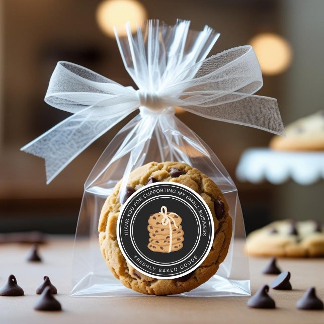 Sticker Rond Boulangerie de biscuits pour petites entreprises S (Créateur téléchargé)