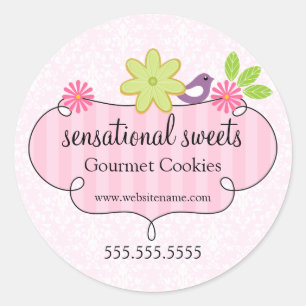 Sticker Rond Boulangerie de biscuits Whimsical Emballage