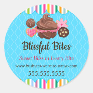Sticker Rond Boulangerie de desserts agrafés