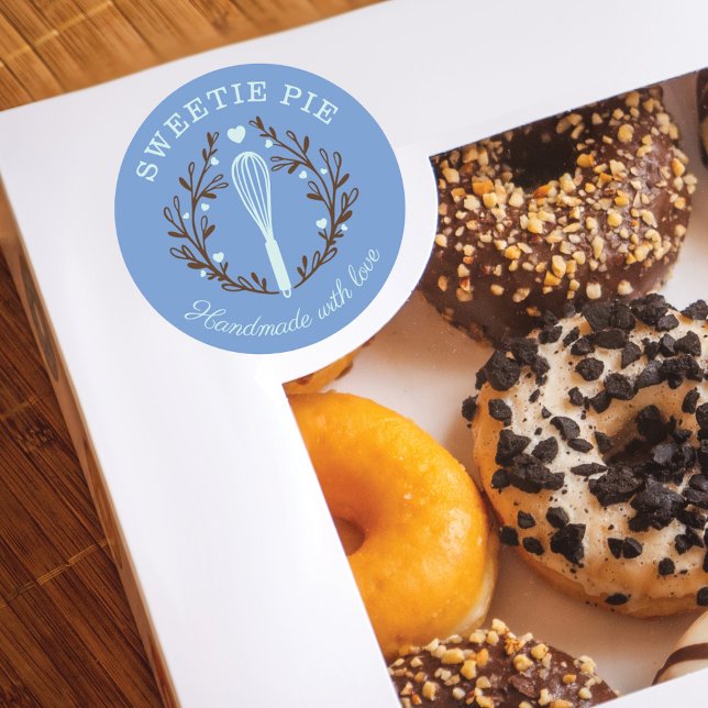 Sticker Rond Boulangerie de style simple, amusant et minimalist (Créateur téléchargé)