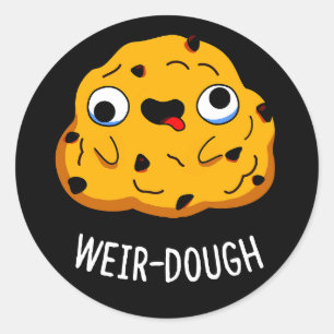Sticker Rond Boulangerie Douteuse Baking Dough Pun Dark BG