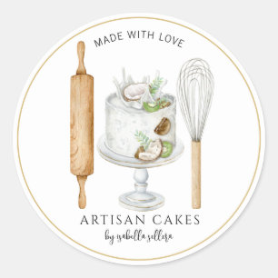 Sticker Rond boulangerie pâtisserie Chef boulanger pâtisserie É