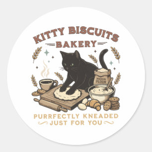 Sticker Rond Boulangerie pour chats café Kitty parfaitement pét