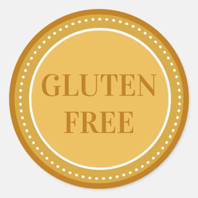 Sticker Rond Boulangerie sans gluten Aliments Allergie Sécurité (Devant)