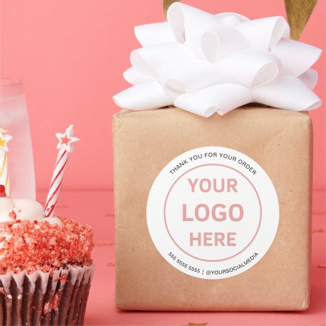 Sticker Rond Boulangerie sur mesure logo blanc (Fête)