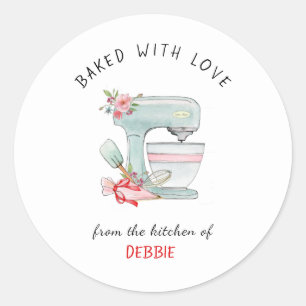 Sticker Rond Boulangeries "cuites au four avec amour"