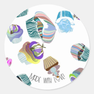 Sticker Rond boulangeries minimalistes modernes douzaine imagin