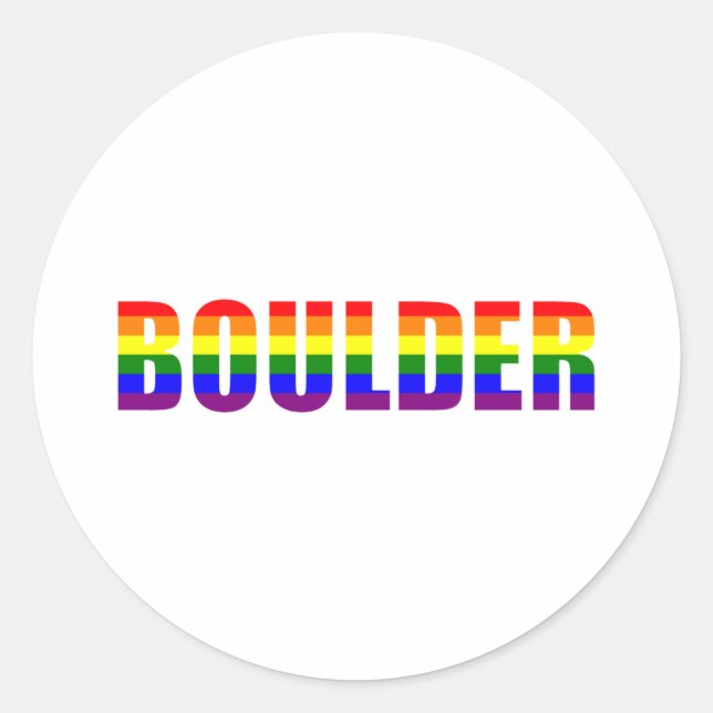 Sticker Rond Boulder, Colorado (Devant)