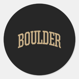 Sticker Rond Boulder Colorado Co Boulder chaud