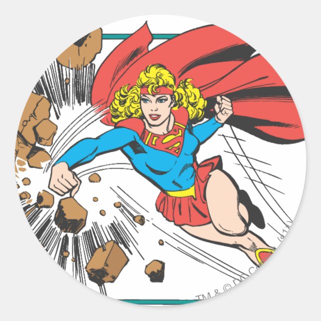 Sticker Rond Boulder de Supergirl (Devant)