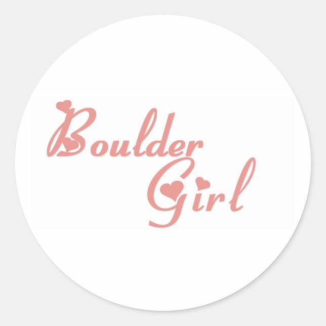 Sticker Rond Boulder Girl tee - shirts (Devant)