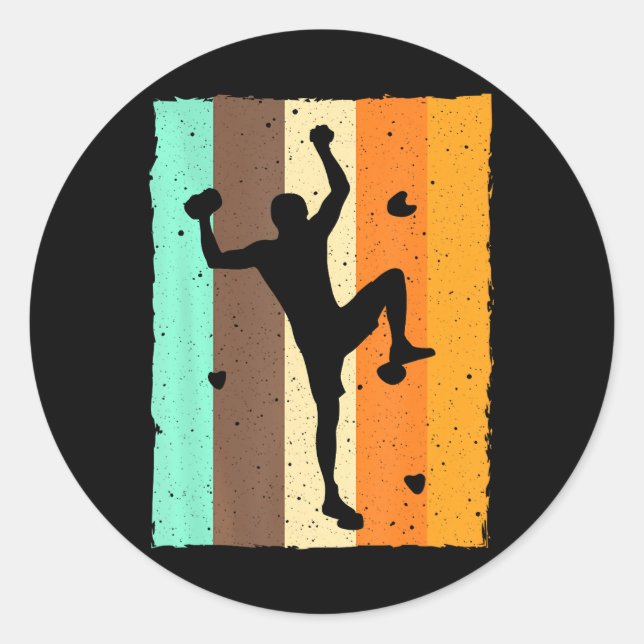 Sticker Rond Bouldering Rock Escalade Pour (Devant)