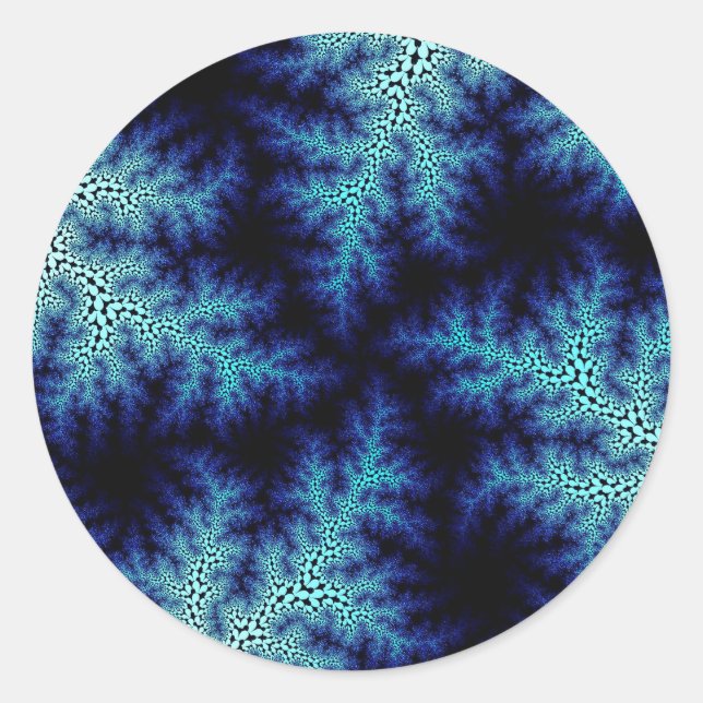 Sticker Rond Boule bleu en grès (Devant)