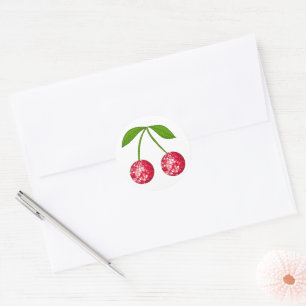 Sticker Rond Boule Cherry Disco
