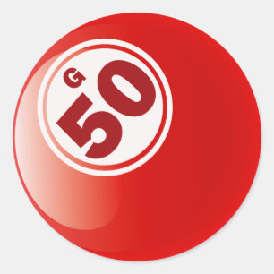STICKER ROND BOULE DE BINGO-TEST DE G 50