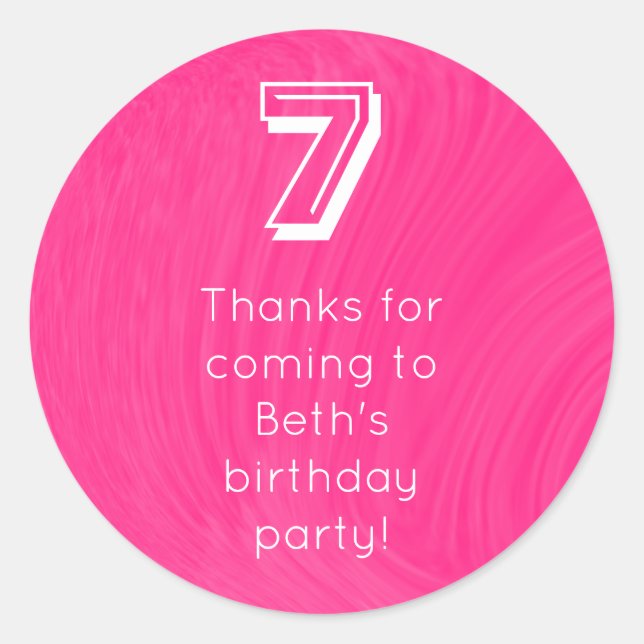 Sticker Rond Boule de bowling avec âge d'anniversaire et messag (Devant)