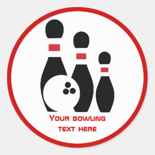 Sticker Rond Boule de bowling et broches personnalisées
