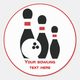 Sticker Rond Boule de bowling et broches personnalisées