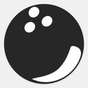 Sticker Rond boule de bowling noire