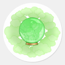 Boule de cristal vert vif