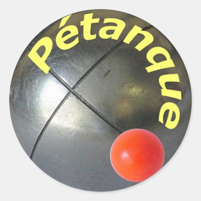 Sticker Rond Boule de design moderne Petanque (Devant)