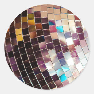 Sticker Rond Boule de disco