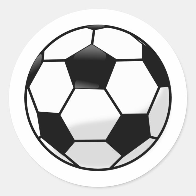 Sticker Rond Boule de football (Devant)