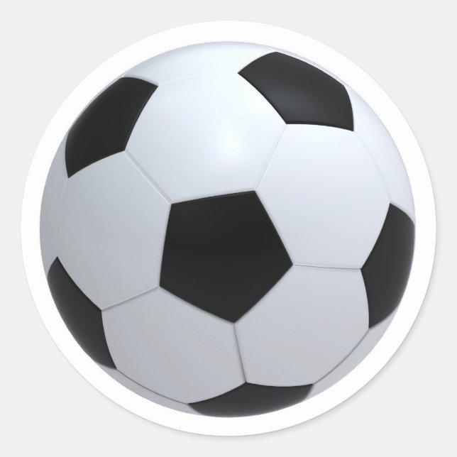 Sticker Rond Boule de football (Devant)