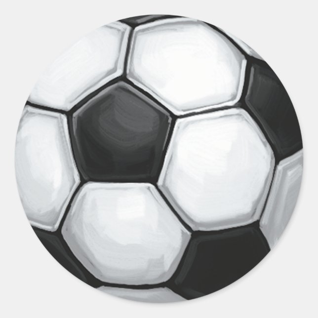 Sticker Rond Boule de football (Devant)
