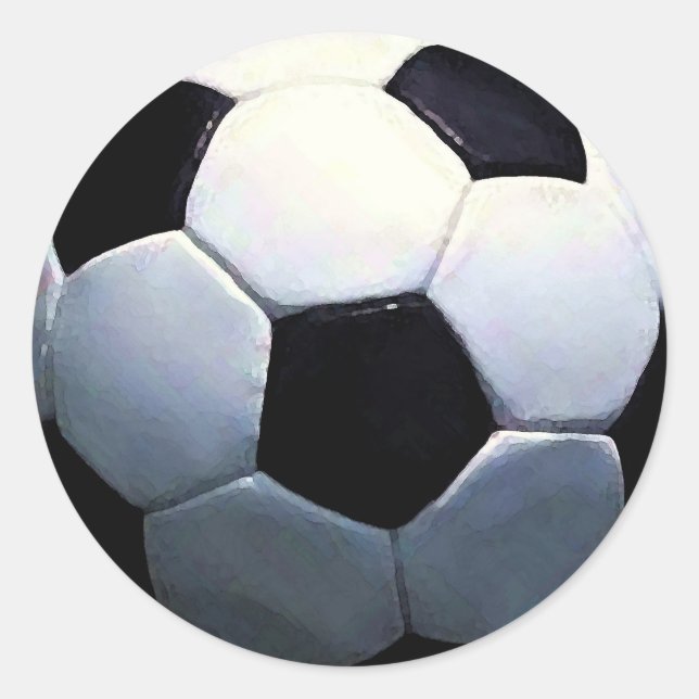 Sticker Rond Boule de football (Devant)