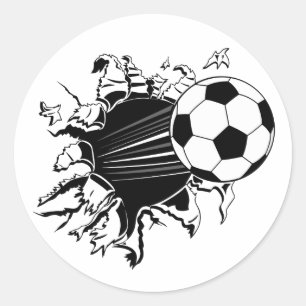 Sticker Rond Boule De Football Sortie