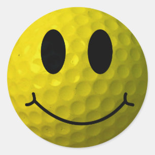 Sticker Rond Boule de golf de visage