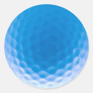 Sticker Rond Boule de golf Texture Dimples Arctic Blue
