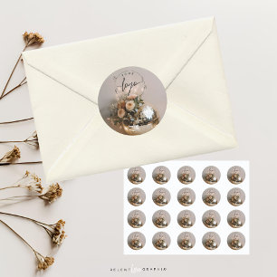 Sticker Rond Boule Disco Boho Florals Esthétique