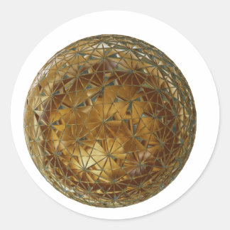 Sticker Rond boule dorée