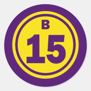 STICKER ROND BOULE DU BINGO-TEST B-15
