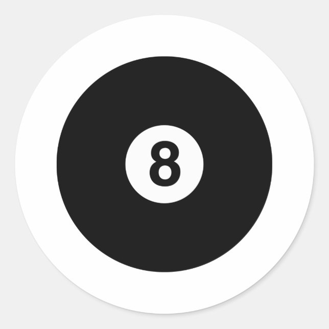 Sticker Rond boule huit (Devant)
