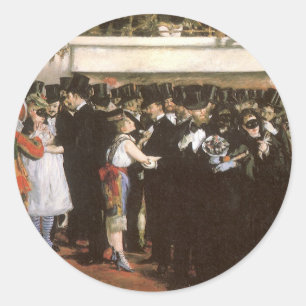 Sticker Rond Boule masquée à l'Opéra par Edouard Manet