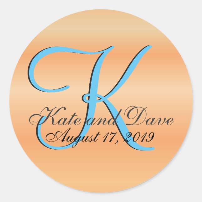 Sticker Rond Bouleau rouge 3d Monogramme (Devant)