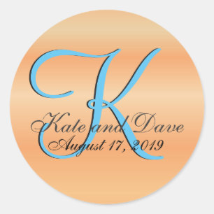 Sticker Rond Bouleau rouge 3d Monogramme