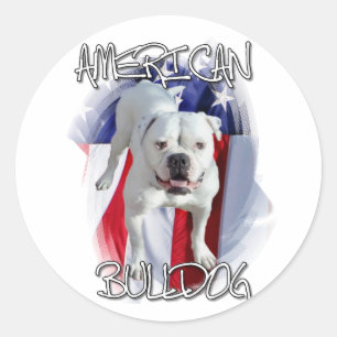 Sticker Rond Bouledogue américain